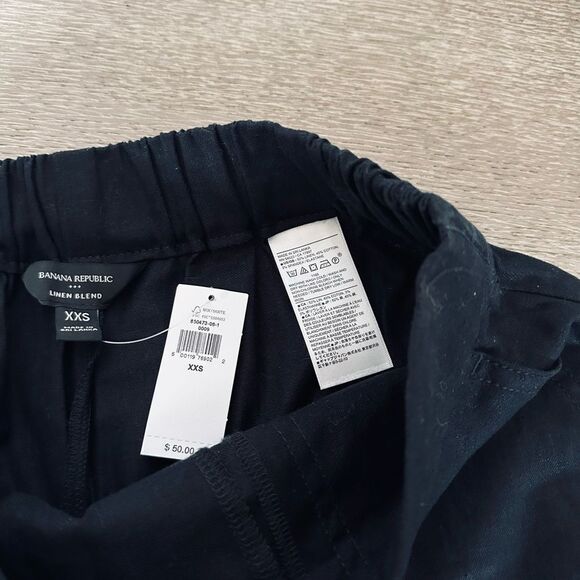 Banana Republic Black Linen Shorts XXS - Picture 3 of 4